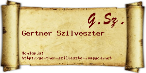 Gertner Szilveszter névjegykártya
