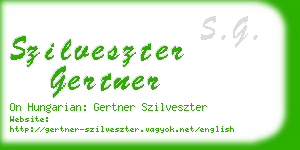 szilveszter gertner business card
